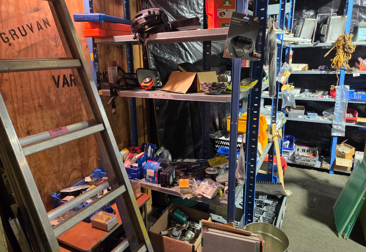 Del av verktygsavdelningen nedre plan